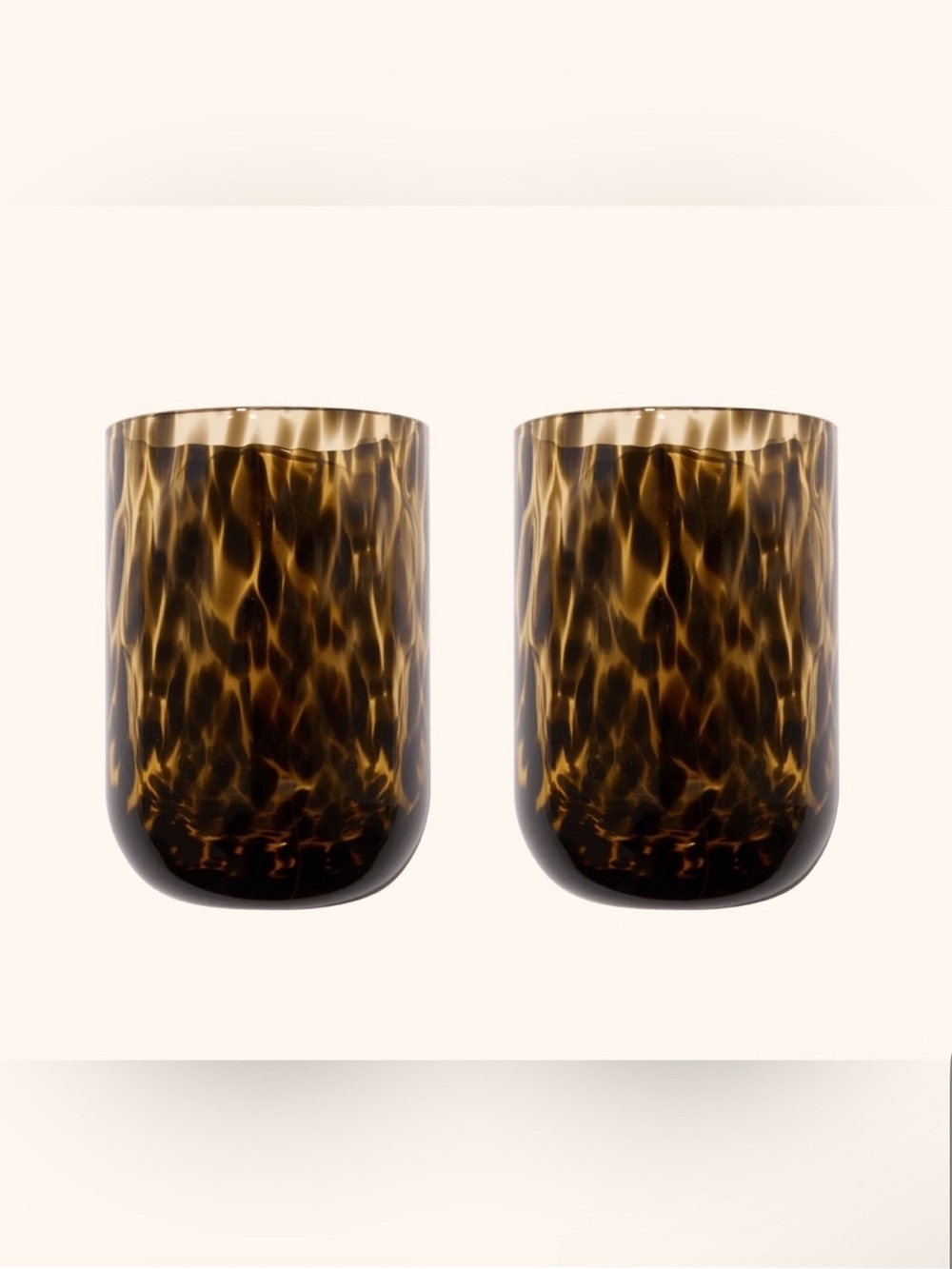 Glass Tortoise Cups, Set of 2 by PRETTI.COOL Ceramic Handblown Glass